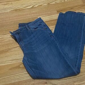 Simply Vera Vera Wang Dark Blue Straight Leg roll cuff capri